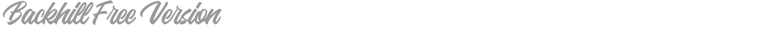 Backhill font preview